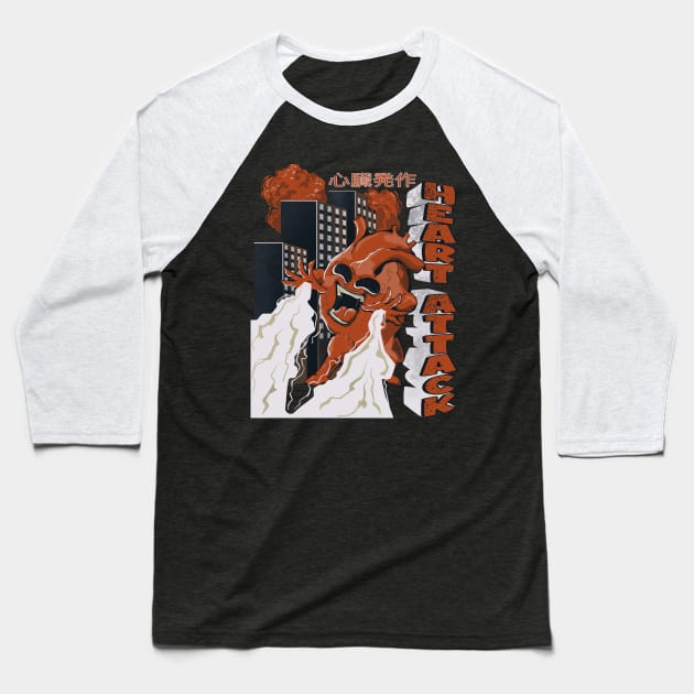 Heart Attack Baseball T-Shirt by aStro678